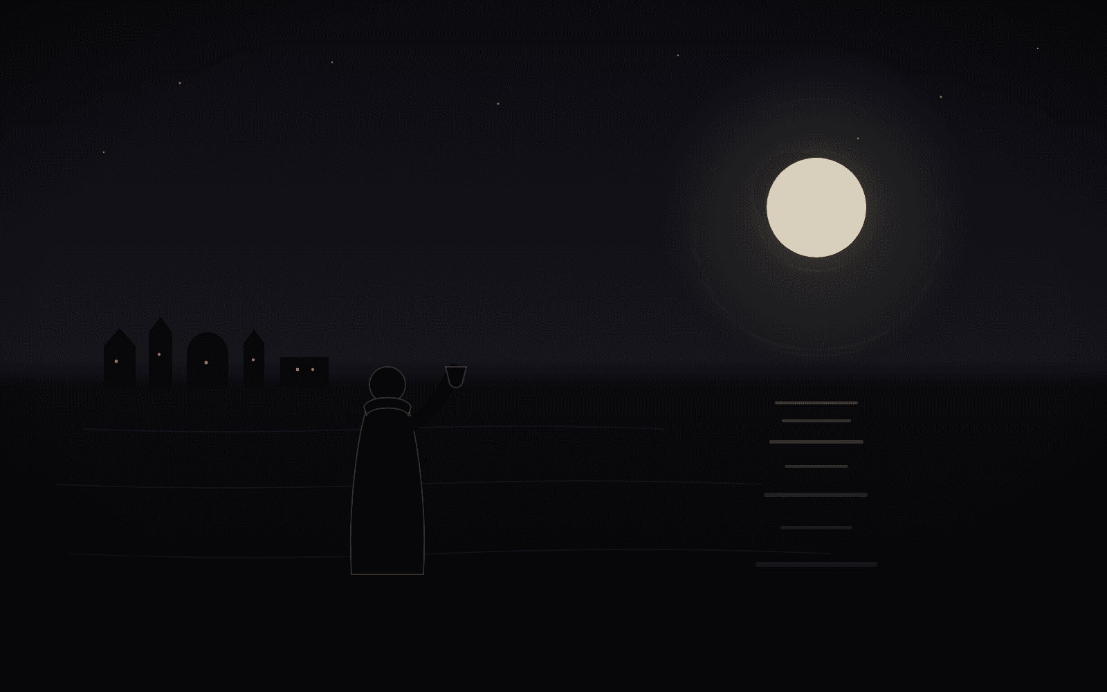 A lone king holding a cup beside a dark river at night — original illustration for R.Solace's retelling of The River of Madness.